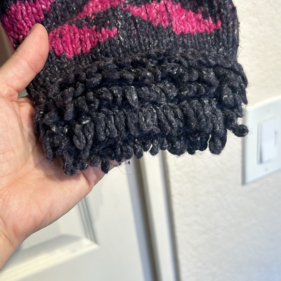 Hand knit Zip Up MultiColor Sweater - Picture 9 of 15